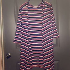 Multicolored Striped Cardigan
